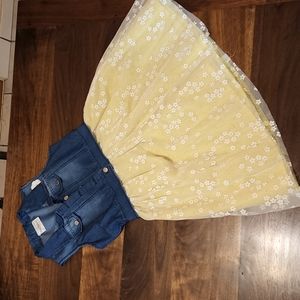 Denim and tutu dress